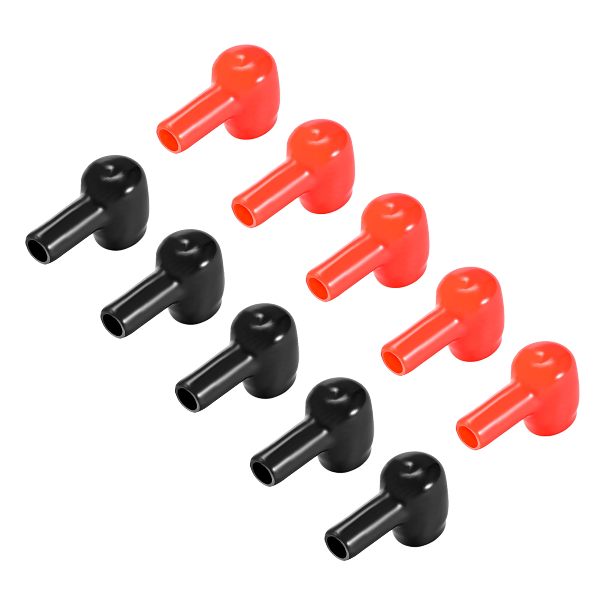 Battery Terminal Insulating Rubber Protector Cover for 10mm Terminal 6mm Cable Red Black 5 Pairs
