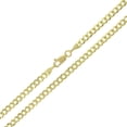 thumbnail image 2 of 10K Yellow Gold 3.5mm Solid Cuban Chain, FREE Microfiber Cloth, Curb Link Mens Womens Necklace, Giorgio Bergamo, 2 of 9