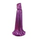 thumbnail image 5 of Capa de bruja con capucha para mujer y hombre, disfraz ligero de bruja, accesorio Violeta, 5 of 9