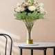 thumbnail image 5 of Arreglo floral de seda con rosas de camelia simuladas | Ramo floral artificial realista para decoración del hogar, centro de mesa y accesorios de boda, 5 of 5