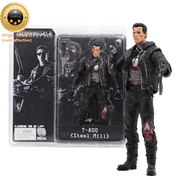 SenMing Terminator Series T-800 Schwarzenegger Dual-Wielding Guns Battle-Damaged Poseable Action Figure, Collectible Doll