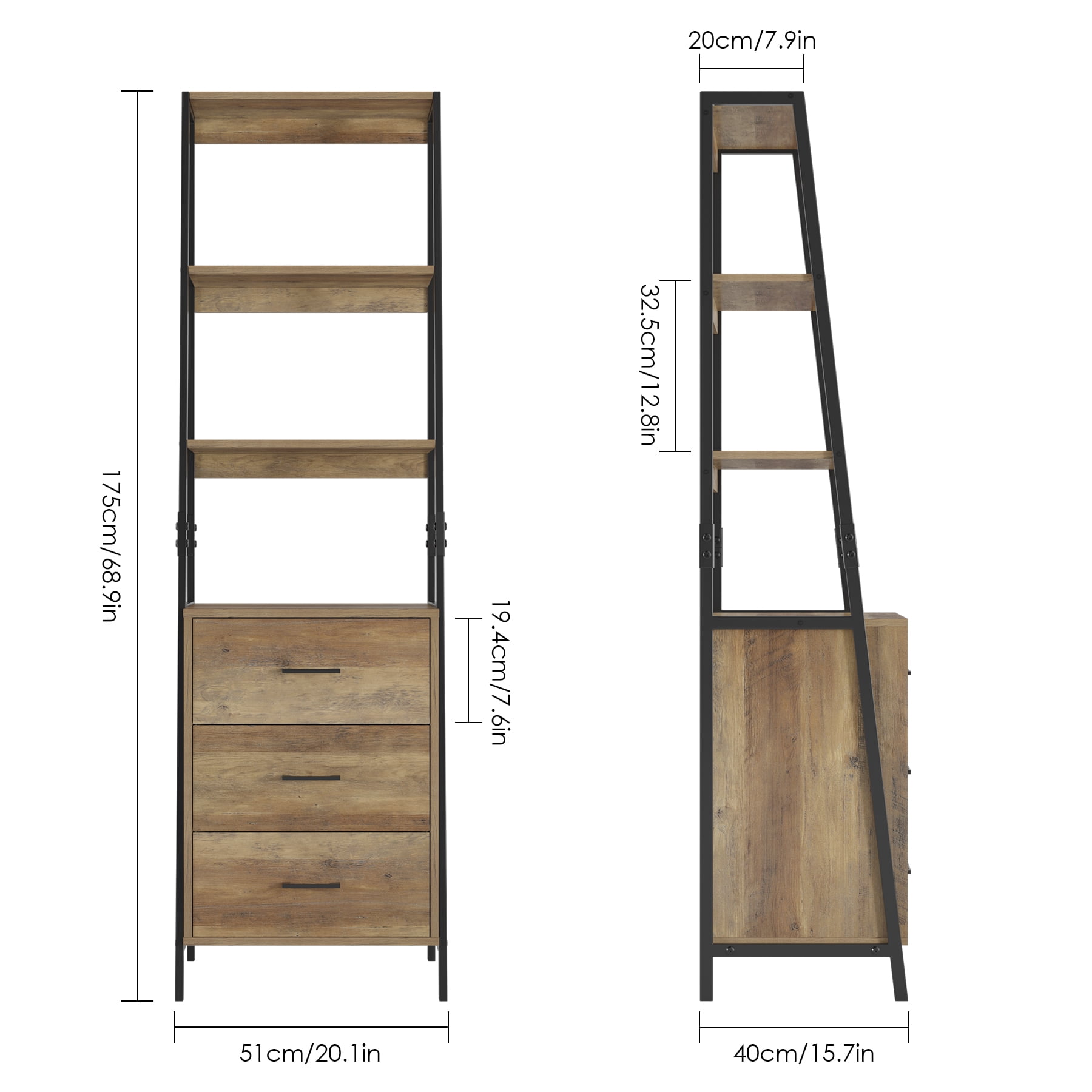 XSSS-ZC Transparent Bookshelf, Shelf, Transparent Folding Ladder,  Multifunctional Bookshelf Ladder, Indoor Bookshelf Ladder, Household Three  Step