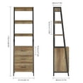 Homfa 3Tier Ladder Bookshelf, 3 Drawers Open Storage Shelves, Rustic