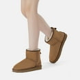 thumbnail image 2 of EVER AU Women Ostrich Leather Short Boots - Chestnut, 2 of 11