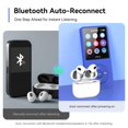 thumbnail image 3 of Reproductor MP3 AGPTEK A02 Bluetooth 5.3 Pantalla de 1.8" 64GB, 3 of 9
