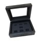 thumbnail image 1 of Vitrina para Anillos, Almacenamiento de Anillos de Madera, Forro de Cuero Sintético, Ventana Transparente, Resistente a Los Arañazos, Joyero Funcional 7 hoyos, 1 of 9