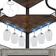 thumbnail image 2 of Industrial 5 niveles de esquina bar gabinete con glass holder-estilo rural liquor gabinete con estante y door para home bar coffee bars, 2 of 8
