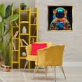 thumbnail image 3 of Stupell Industries Astronaut with Reflective Helmet Astrology & Stars Painting Gold Floater Framed Canvas Art Print Wall Art, 25 x 25, 3 of 10