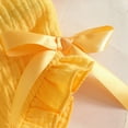 thumbnail image 4 of NOLDARES Infant Baby Girl Two Piece Summer Clothes Sets Sleeveless Floral Halter Top and Soft Cotton Shorts Set(Yellow,3-6 M), 4 of 8