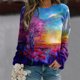 thumbnail image 4 of Sudadera navideña para mujer con estampado de copos de nieve, camisetas, camisetas, sudadera de cuello redondo de manga larga Pompotops gfhjh9266, 4 of 4