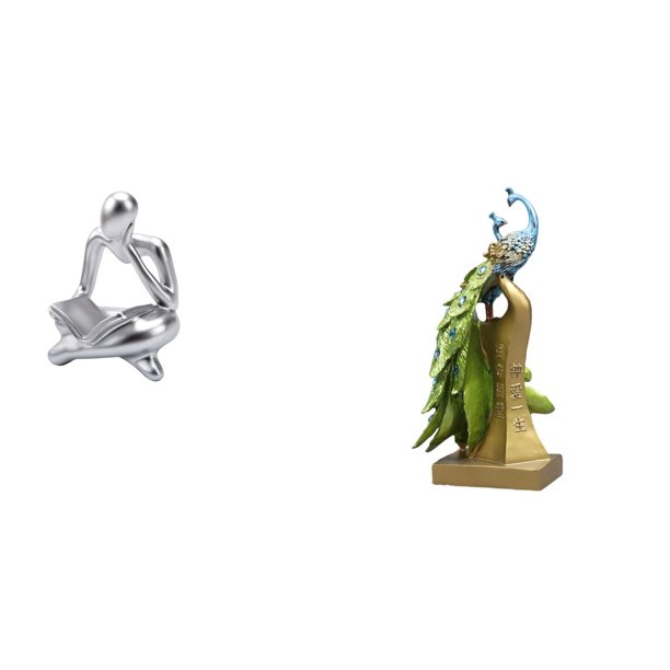 Figura de lector abstracto,Estatua de pensador abstracto,arte,manualidades,decoraciones,Figura de escritorio,Estante de estatua de pavo real para escritorio,decoración del hogar,Figura