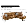 Sienwiey Modern LShape Sectional Sofa & Chaise Living Room Set, Faux