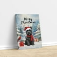 thumbnail image 3 of Merry Christmas Scottish Terrier Enjoys Woofmas Winter Xmas Holiday Vertical Matte Canvas Poster Scottie Dog Lover Gifts Wall Art Home Decor - 02022, 3 of 5
