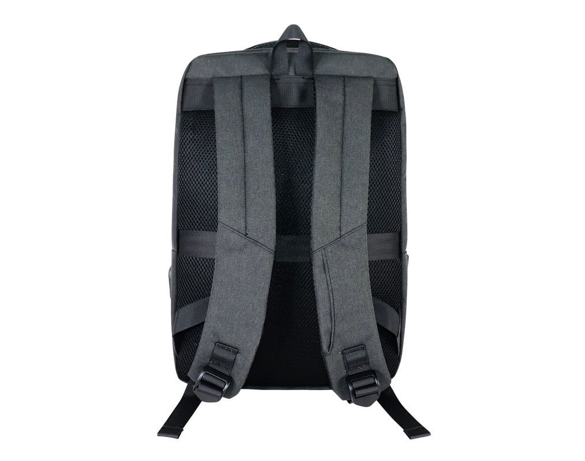 IZOD Penn Business Travel Slim Durable Laptop Backpack USB Charging Port Fits 16 Inch Laptop Notebook / Dark Grey