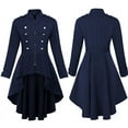 thumbnail image 4 of Chaqueta Steampunk de talla grande para mujer, ropa de cola, traje de uniforme militar con botones, disfraz de cosplay de Halloween, 4 of 5
