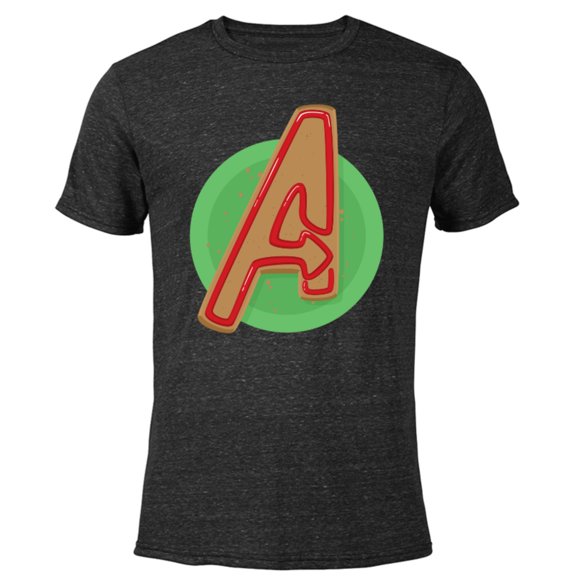Marvel Avengers Logo Gingerbread Cookie Holiday - Short Sleeve Blended T-Shirt for Adults – Customized-Black