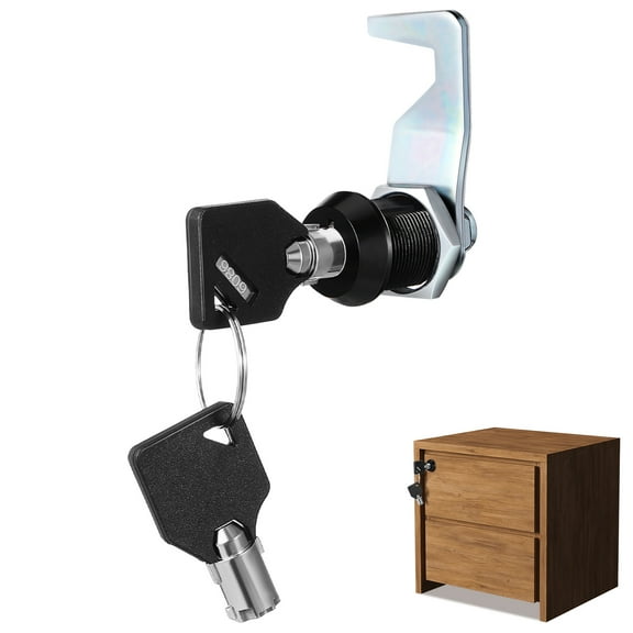MEIBUTYUP Round Cabinet Cam Lock, High-Strength Alloy Material, 2 Sets Security Locks for Storage Cabinets