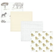 Luvable Friends Hudson Baby Flannel Receiving Blankets 4pk, Wild Safari World