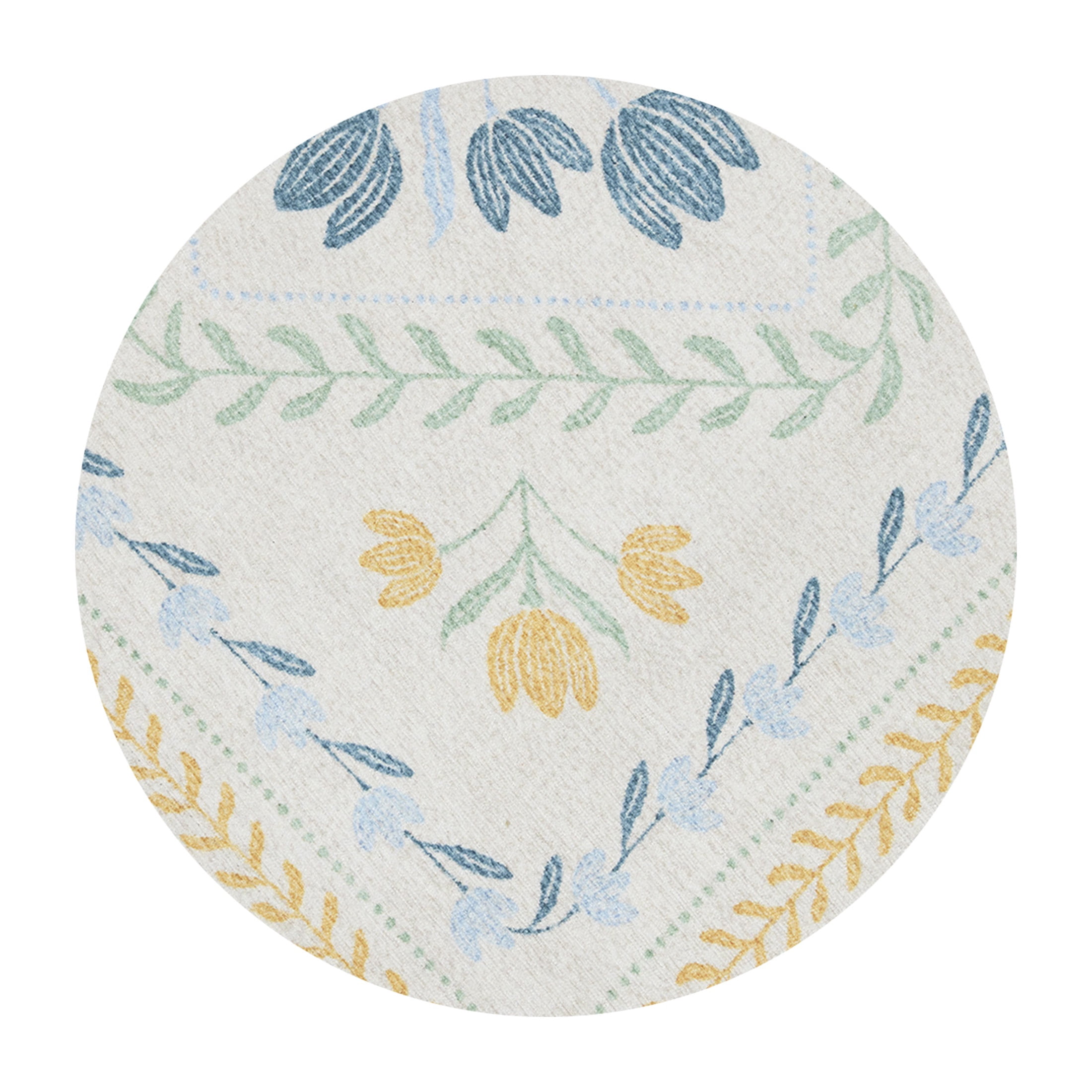 Better Homes & Gardens Blue & Yellow Soliel Floral 24" x 36" Accent Rug