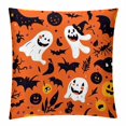 Anna Cowper Square Velvet Throw Pillow Covers Set 18" x 18" Halloween