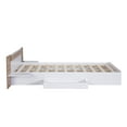 thumbnail image 6 of Queen Size Bed Frame with 4 Storage Drawers, Solid Wood Platform Bed Frame with Headboard, Shelves, USB Ports and Sockets, No Box Spring Needed, Easy Assembly, White, 6 of 7