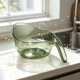 thumbnail image 5 of Multifunctional Rice Strainer With Handle Transparent Drain Colander Bowl For Rinsing Fruits Vegetables And Draining Pasta 9.1x6.3x3.5 Inch, 5 of 8
