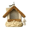 thumbnail image 1 of Casa para pájaros para exteriores, nido para pájaros, decoración decorativa para pájaros, refugio para aves, caja de cría para jardín, patio de loros Forma de casa con techo de paja, 1 of 8