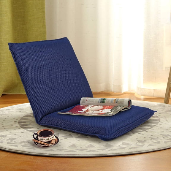 Adjustable Mesh Padded Floor Sofa Chair, 6‑Position Multi‑Angle Recliner with Back Support, for Gaming, Meditation, Seminars, Reading and TV Watching
