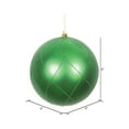 thumbnail image 2 of Vickerman 6" Green Matte and Glitter Swirl Ball Ornament, 3 per Box, 2 of 4