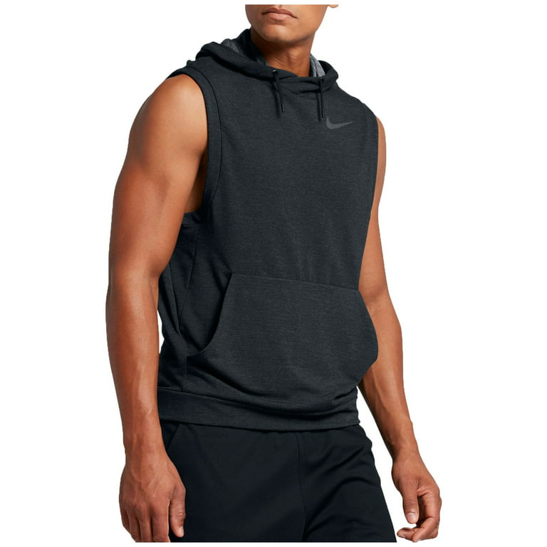 Nike Men's Dry Sleeveless Hoodie - Black - Size M -