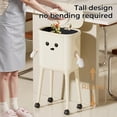 thumbnail image 6 of UFORU 16L Rolling Trash Can with 60 Trash Bags, No-Bend High-Leg Design,Lockable Wheels, Durable ABS & PP Construction for Kitchen and Living Room Storage, 6 of 10