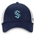 thumbnail image 2 of Men's Fanatics Deep Sea Blue/White Seattle Kraken Core Primary Logo Trucker Adjustable Hat, 2 of 4