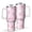 White, variant on 40oz Tumbler with Handle and Straw, Vacuum Insulated Stainless Steel Travel Mug, Fits Car Cup Holder, Daisy Floral Print