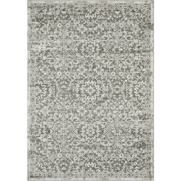 Loomaknoti Rhane Alreka 5' x 7' Ivory Oriental Indoor polypropylene Area Rug