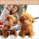 thumbnail image 2 of 25cm Highland Cows Stuffed Animal, Scottish Cow Plush Toy, Soft Farm Cattle, 2 of 5