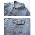 thumbnail image 5 of HOOMEUMY Mens Light Jackets Button Down Casual Cotton Barn Jacket Vintage Military Fall Outwear with Pockets, 5 of 7