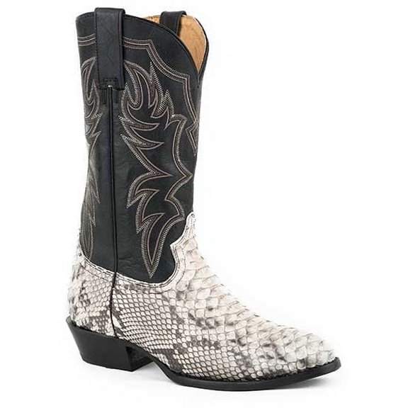 Men's Roper Peyton Python Boots Handcrafted Natural
