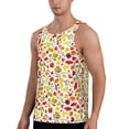 thumbnail image 2 of Uemuo Colorful Leaves Pattern Men's Muscle Shirts Sleeveless Dry Fit Gym Workout Tank Top Lightweight Sports Tank Top Beach Tank Top, Loose-fit Sleeveless Shirt-4X-Large, 2 of 7