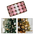 thumbnail image 4 of Adornos de bolas de Navidad, decoraciones colgantes para de Navidad, colgantes de 8cm para patio, corona interior, Festival, cumpleaños, 15 Uds. Conjunto rosa, 4 of 6