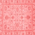 thumbnail image 1 of Ahgly Company Machine Washable Indoor Square Abstract Red Modern Area Rugs, 6' Square, 1 of 4