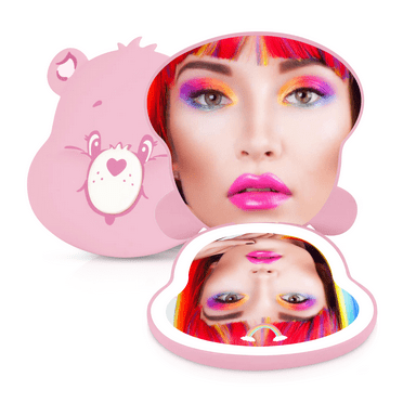 Impressions Vanity Care Bears Cheer Bear Beary Cute Lighted Compact Mirror with 3X Magnification