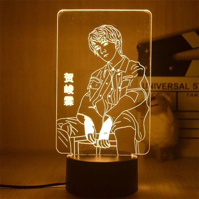 Luz nocturna LED 3D Tts Christinas que cambia de color para niños