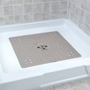 SlipX Solutions 21" x 21" Square Shower Stall Mat (Tan)