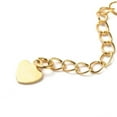 thumbnail image 2 of 200 pc Rack Plating Brass Curb Chain Extender End Chains with Heart Drop Real 18K golden Plated 59mm, 2 of 4
