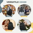 thumbnail image 3 of Small Black Backpack for Women Men, Aesthetic Backpacks for Teens Simple Backpack for School Bag College Backpack, Lightweight Waterproof Backpack for College High School Casual Daypack Book Bags, 3 of 12