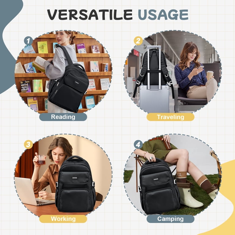 Small Black Backpack for Women Men, Aesthetic Backpacks for  display picture 1