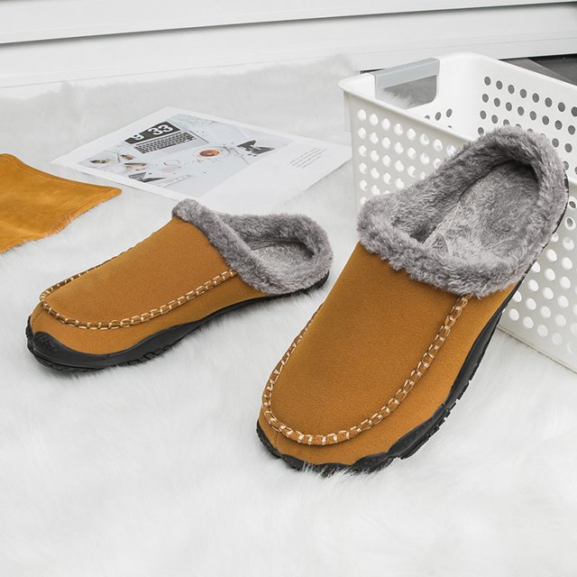 Zapatos Pantuflas de algodón cálidas de invierno para hombre, toboganes de felpa antideslizantes para interiores (amarillo 41) Ehuebsd Tenis De Mujer Tenis De Hombre