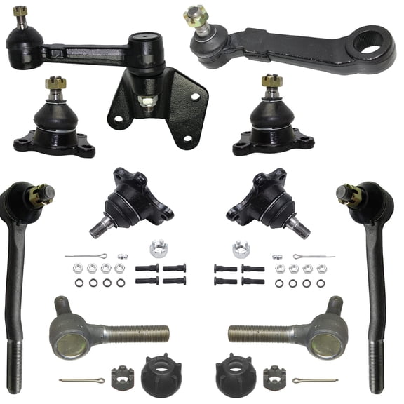 Detroit Axle - 4WD 10pc Front Suspension Kit for 1989-1991 Toyota 4Runner 1989-1995 Pickup, 4 Upper & Lower Ball Joints, 4 Inner & Outer Tie Rods, Idler Arm, Pitman Arm 1990 Replacement