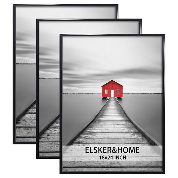 Marco de póster ELSKER&HOME, 18 x 24 cm, negro para montaje en pared, paquete de 3