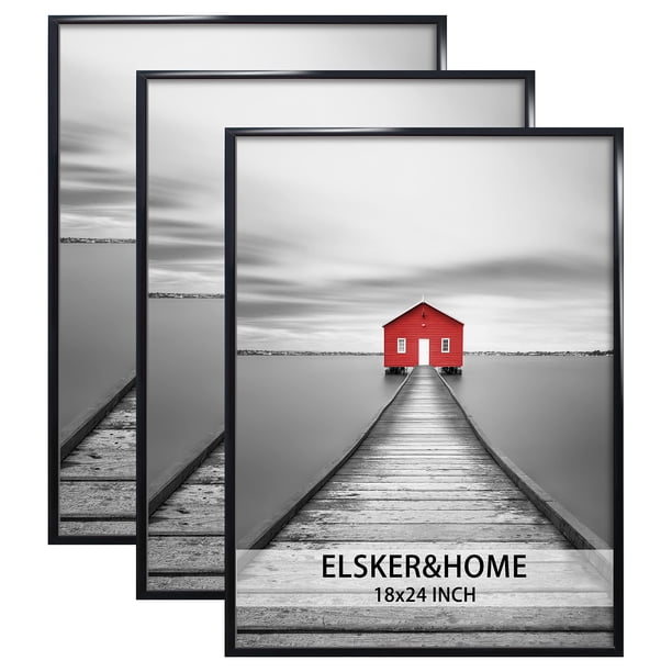 Marco de póster ELSKER&HOME, 18 x 24 cm, negro para montaje en pared, paquete de 3